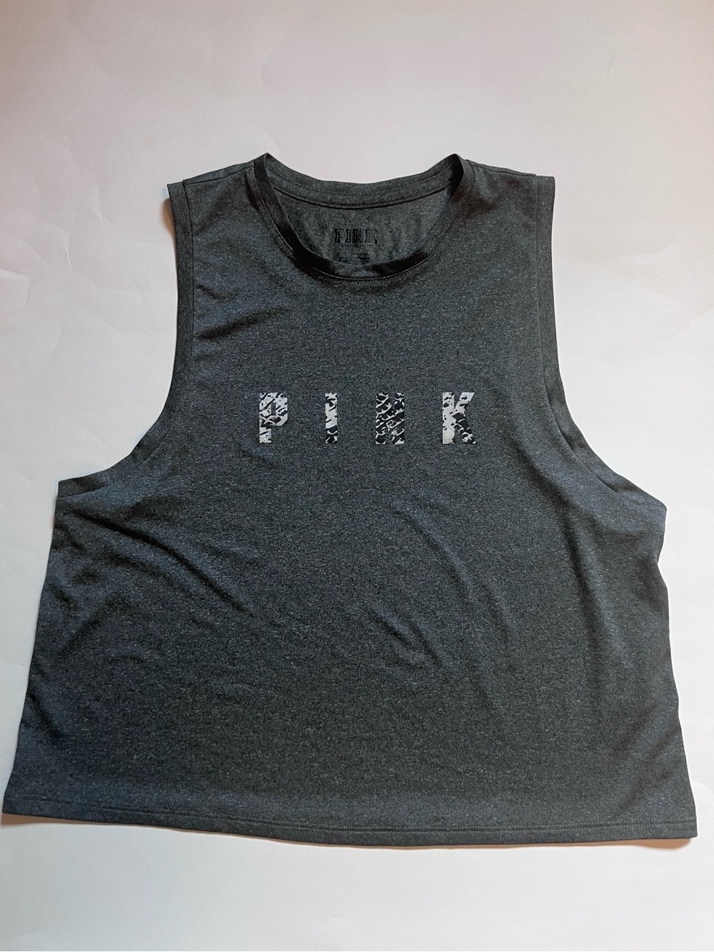 Victoria's Secret PINK Charcoal Gray Muscle Tee Size XS
